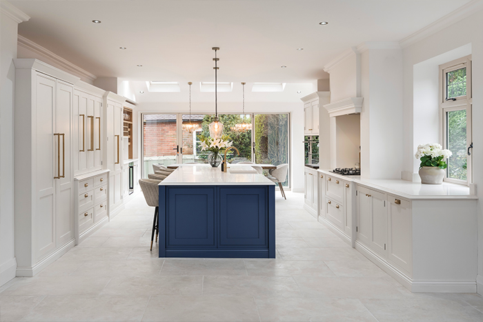 Devonshire Bianco antique-effect porcelain floor tiles